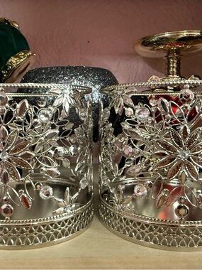2 bath and body works candle Holders - Pair